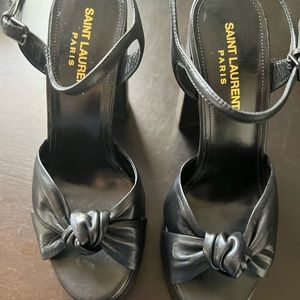 Saint Laurent Bianca Platform Sandal Black